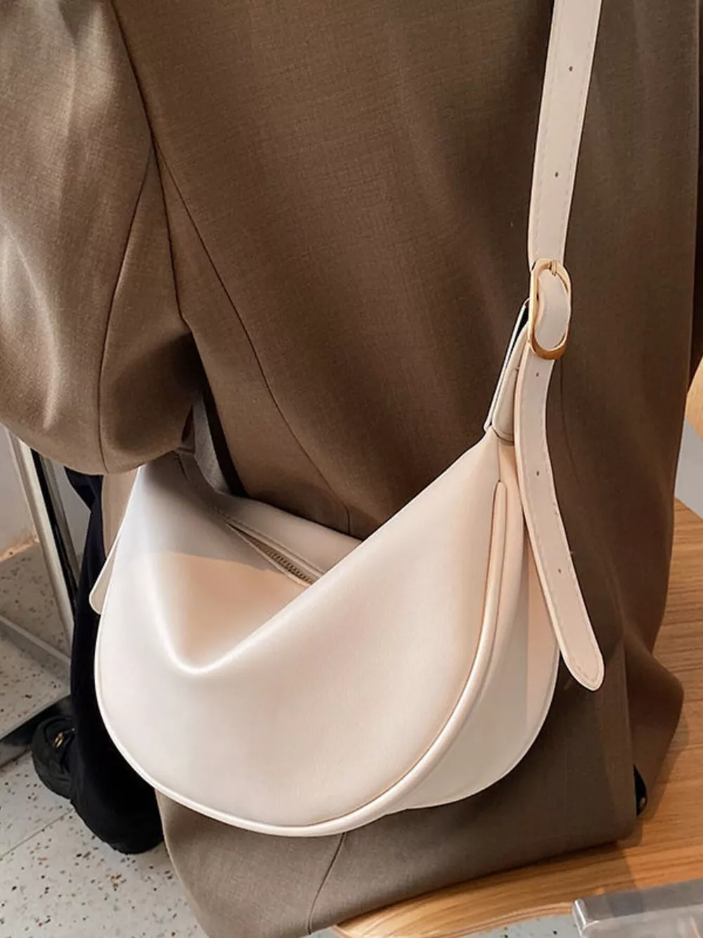 Minimalist Crescent Crossbody Bag, image 3
