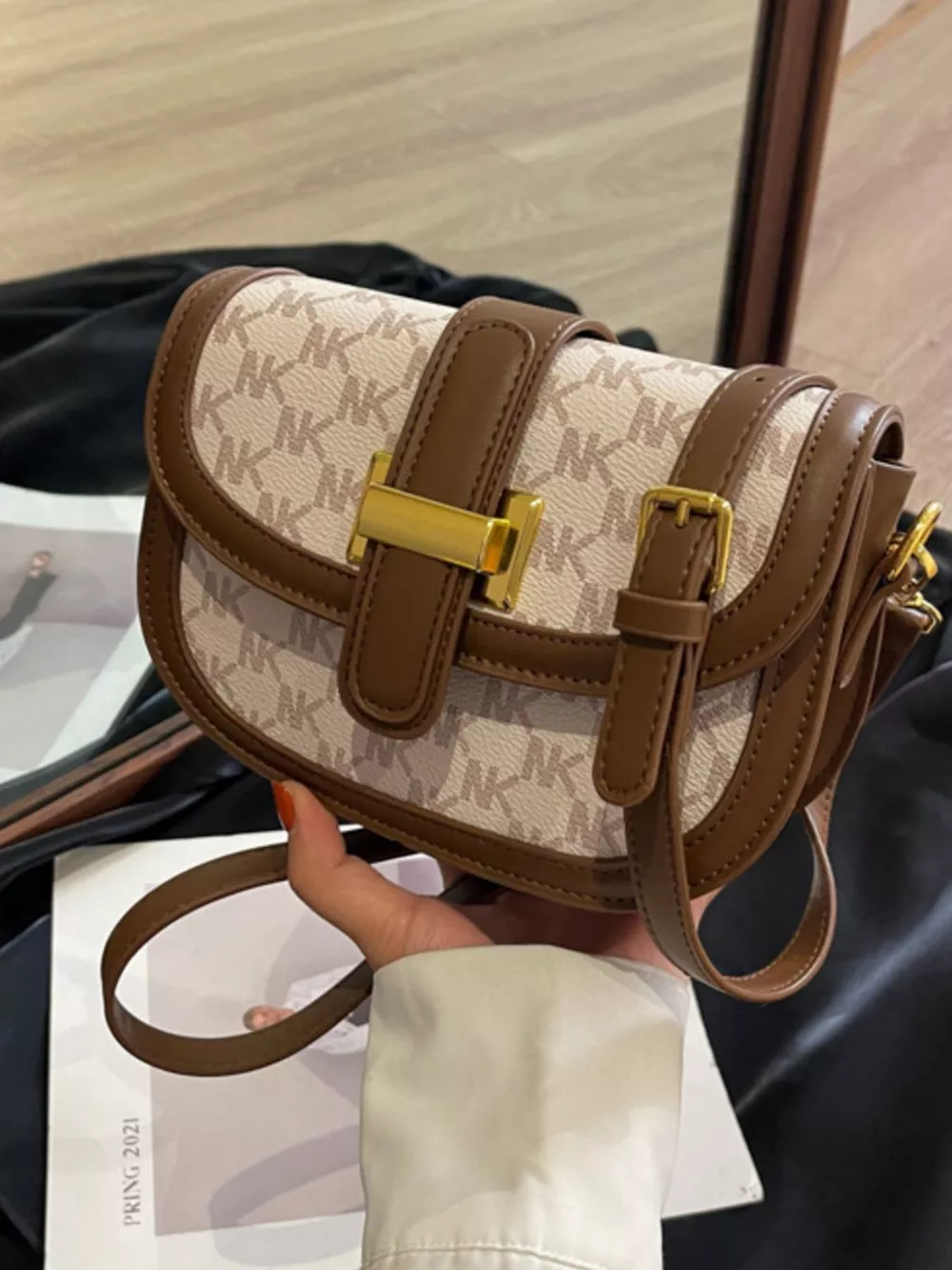Patterned Flap Crossbody Bag, image 5