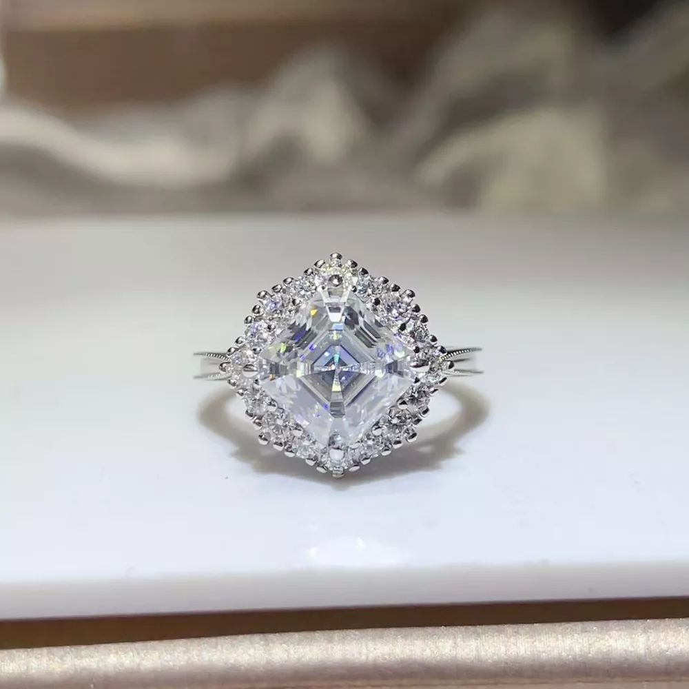 3 Carat Moissanite 925 Sterling Silver Ring