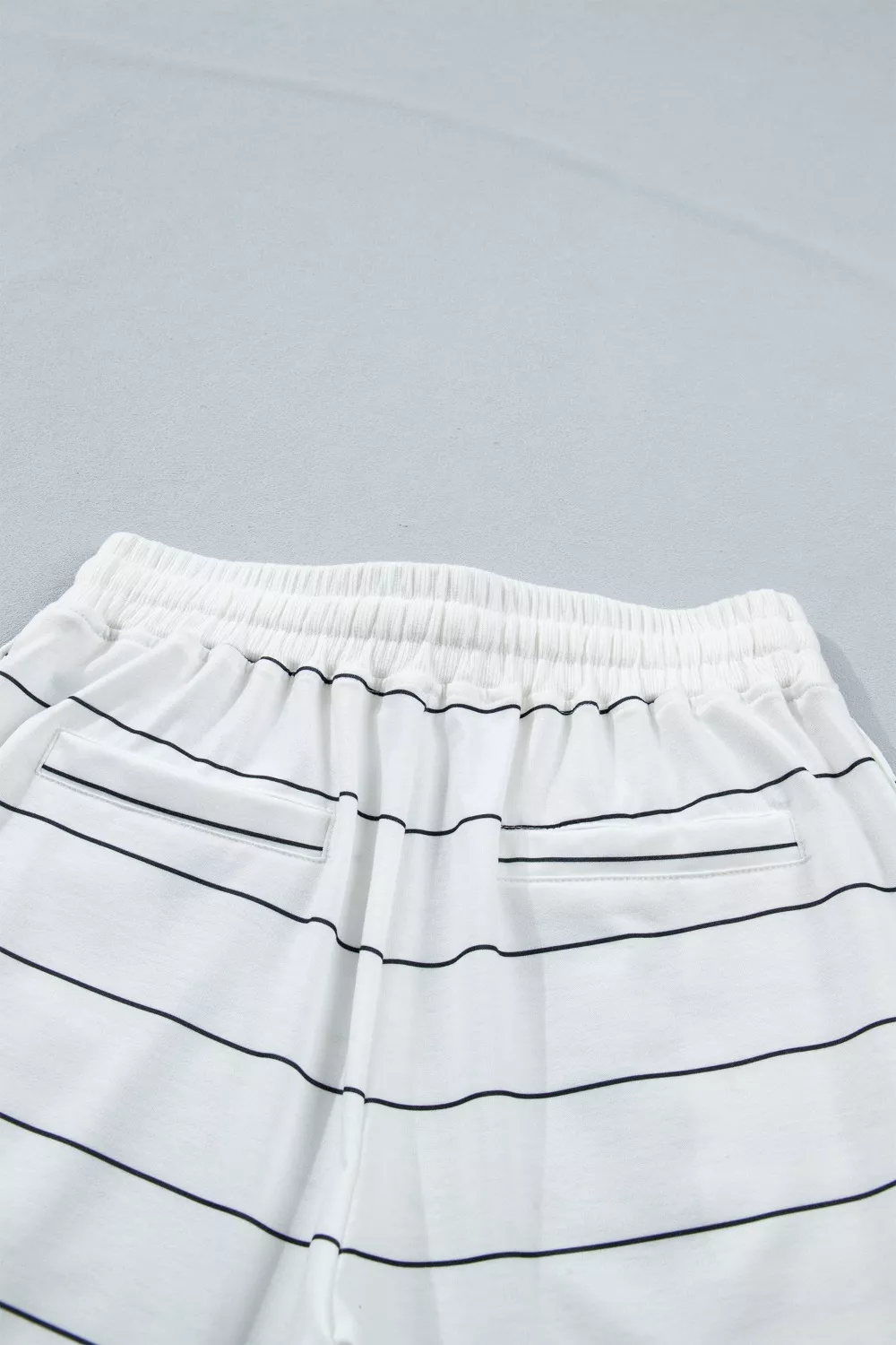 Stripe Half Sleeve Tee and Drawstring Shorts Set, image 7
