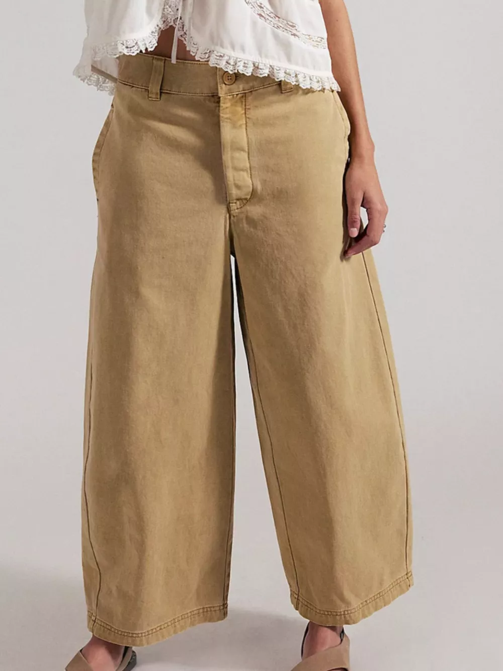 Christmas Outfit Wide-Leg Cropped Jeans, image 20