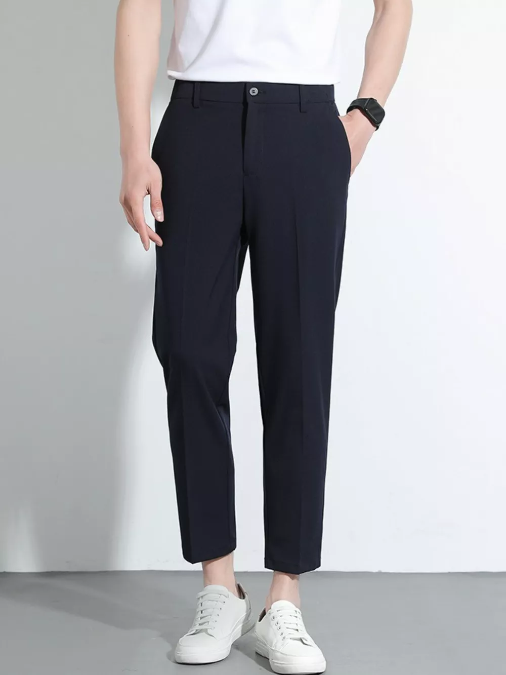 Men's Slim Fit Cropped Pants, image 2