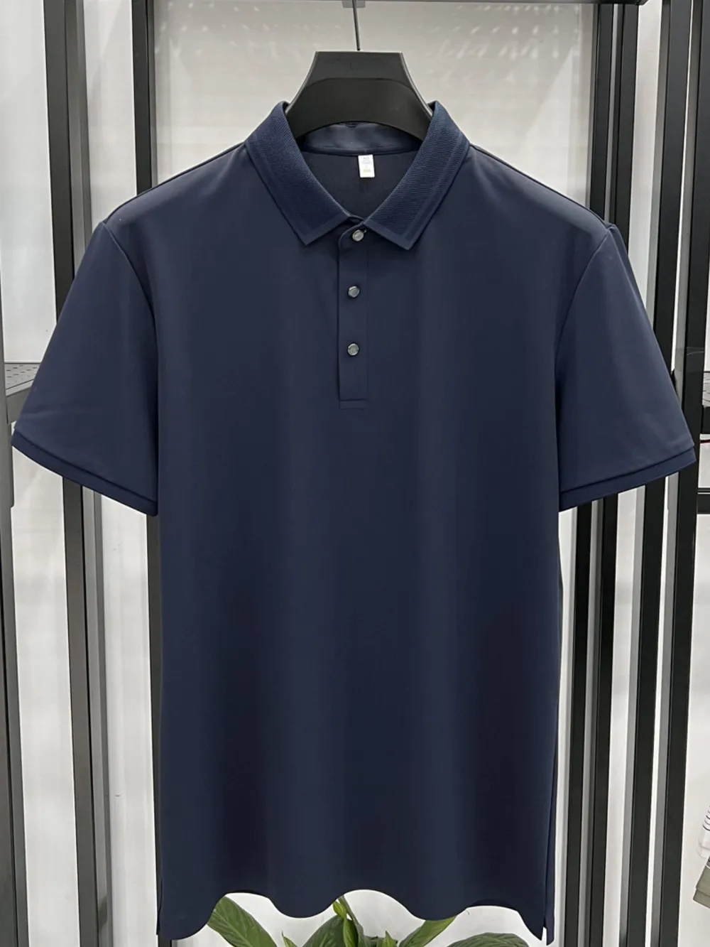 Men's Plus Size Button Detail Short Sleeve Polo, image 3
