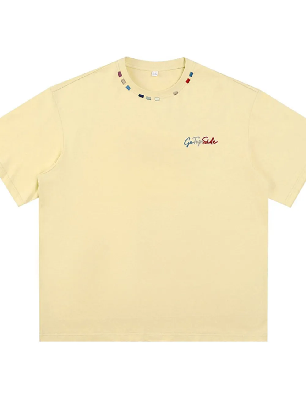 Men's Plus Size Embroidered Round Neck Half Sleeve T-Shirt, image 8