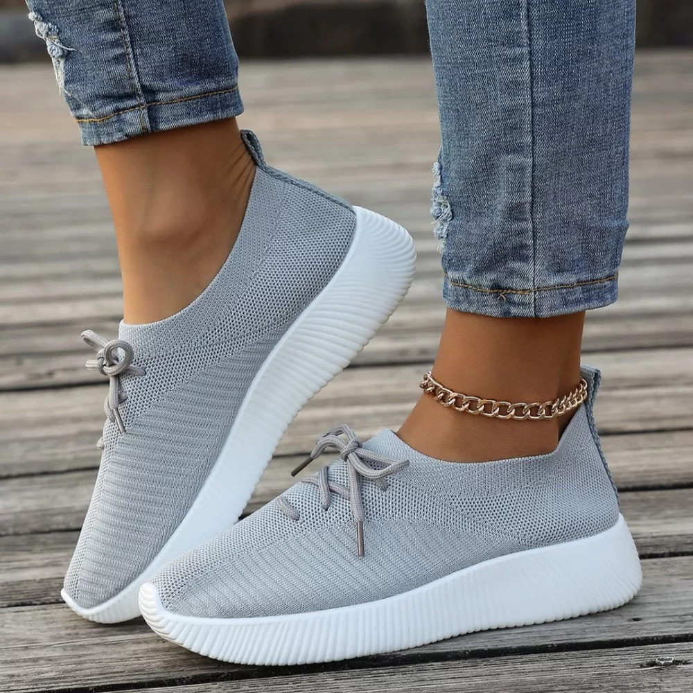 Round Toe Lace Up Sneakers, image 3