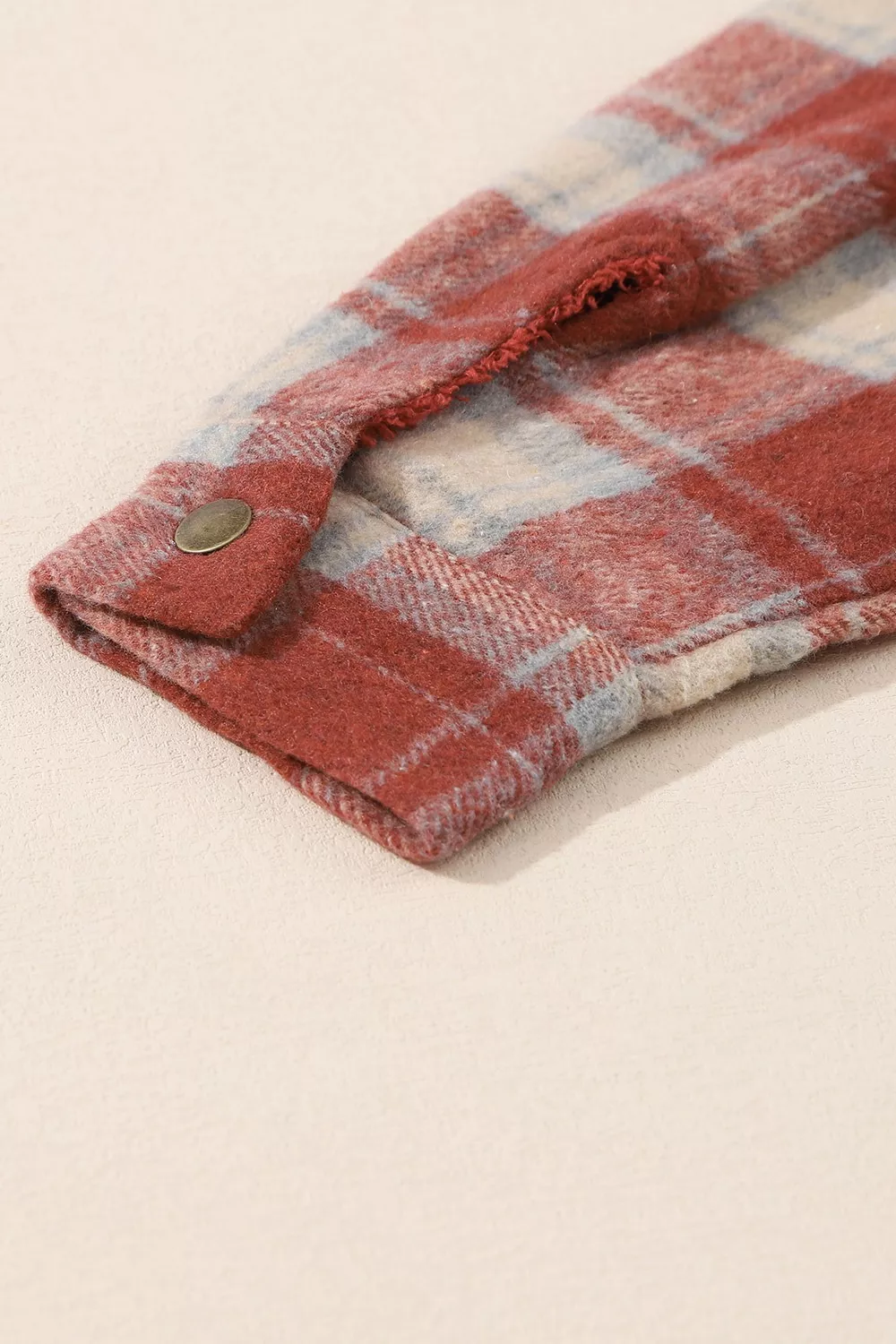 Fleece Lined Plaid Hooded Jacket, image 12