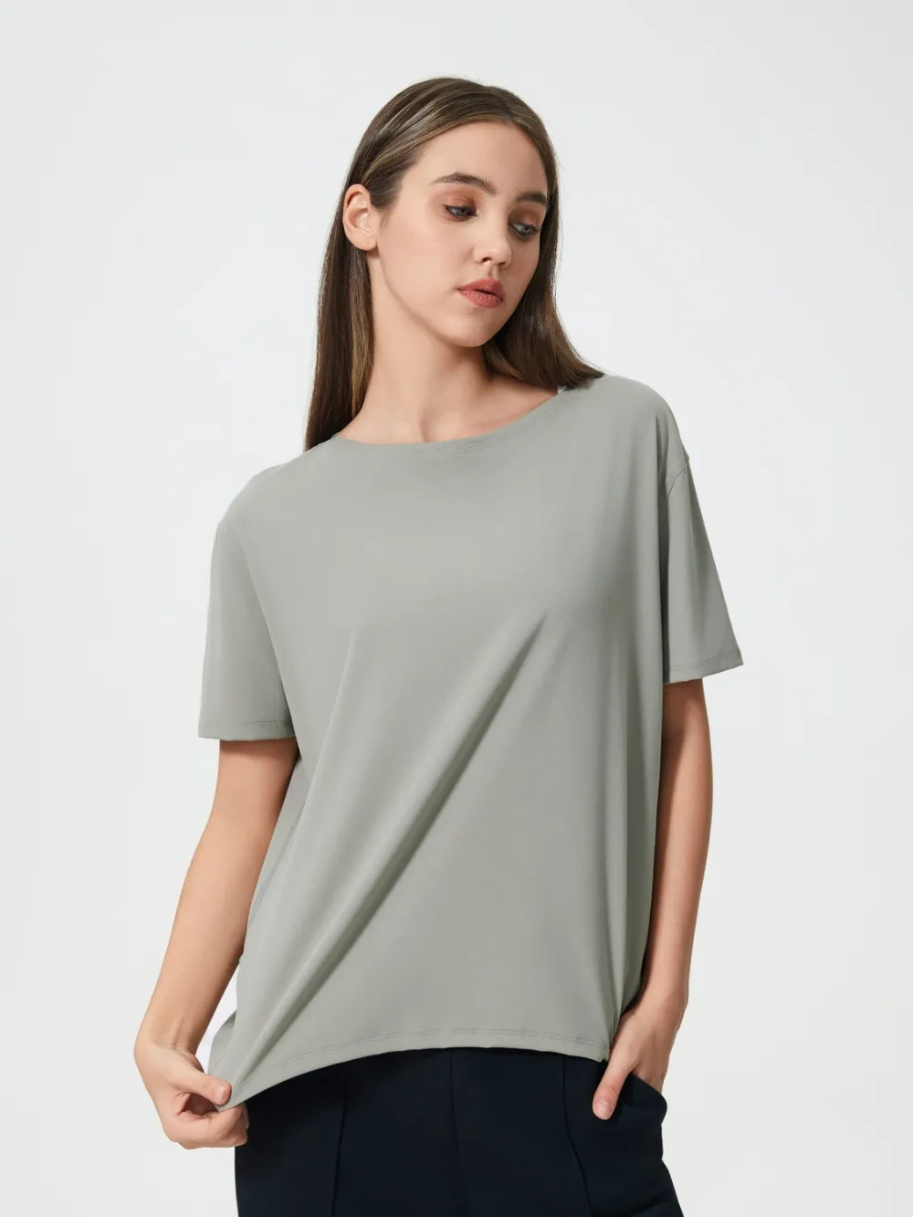 Round Neck Short Sleeve Active T-Shirt, image 33