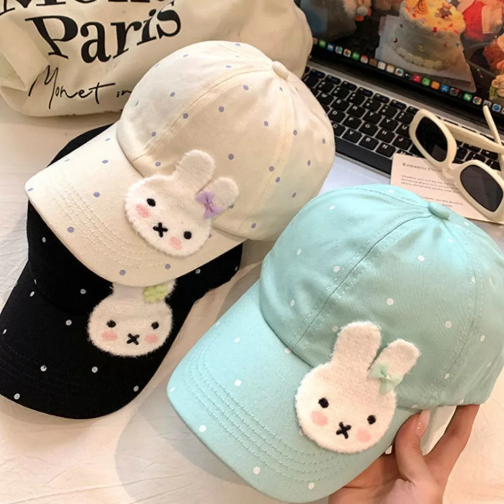 Bunny Polka Dot Baseball Cap, image 4