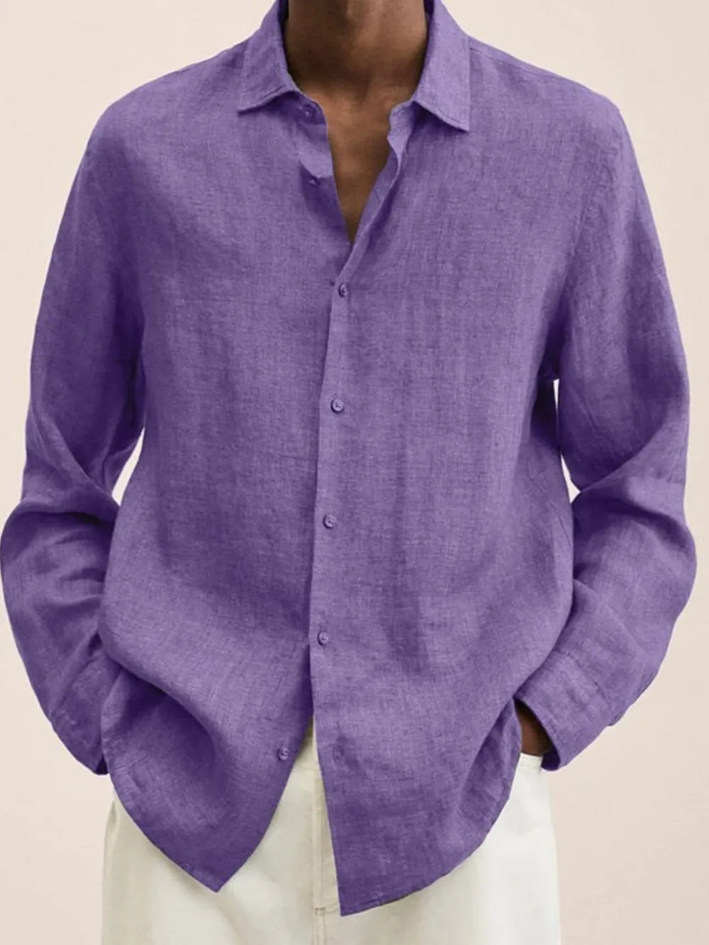 Men's Full Size Button-Down Long Sleeve Shirt Plus Size, image 4