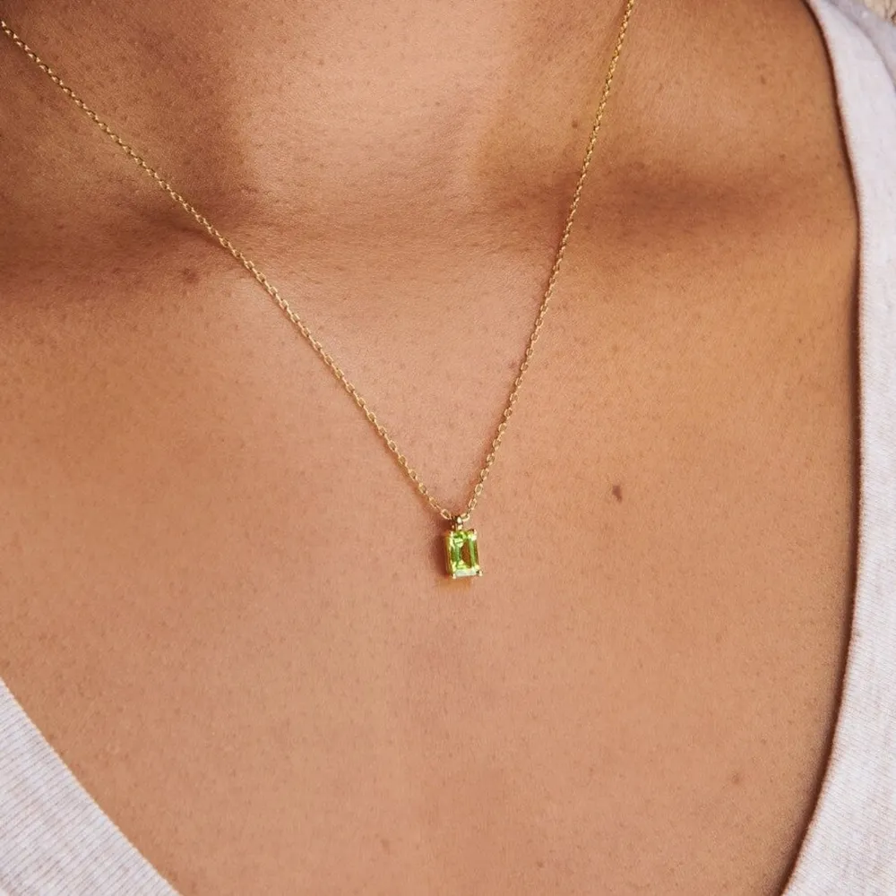 Titanium Steel Inlaid Zircon Pendant Necklace, image 10