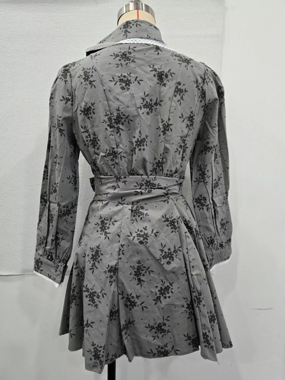 Floral Print Puff Sleeve Button-Down Mini Dress, image 5