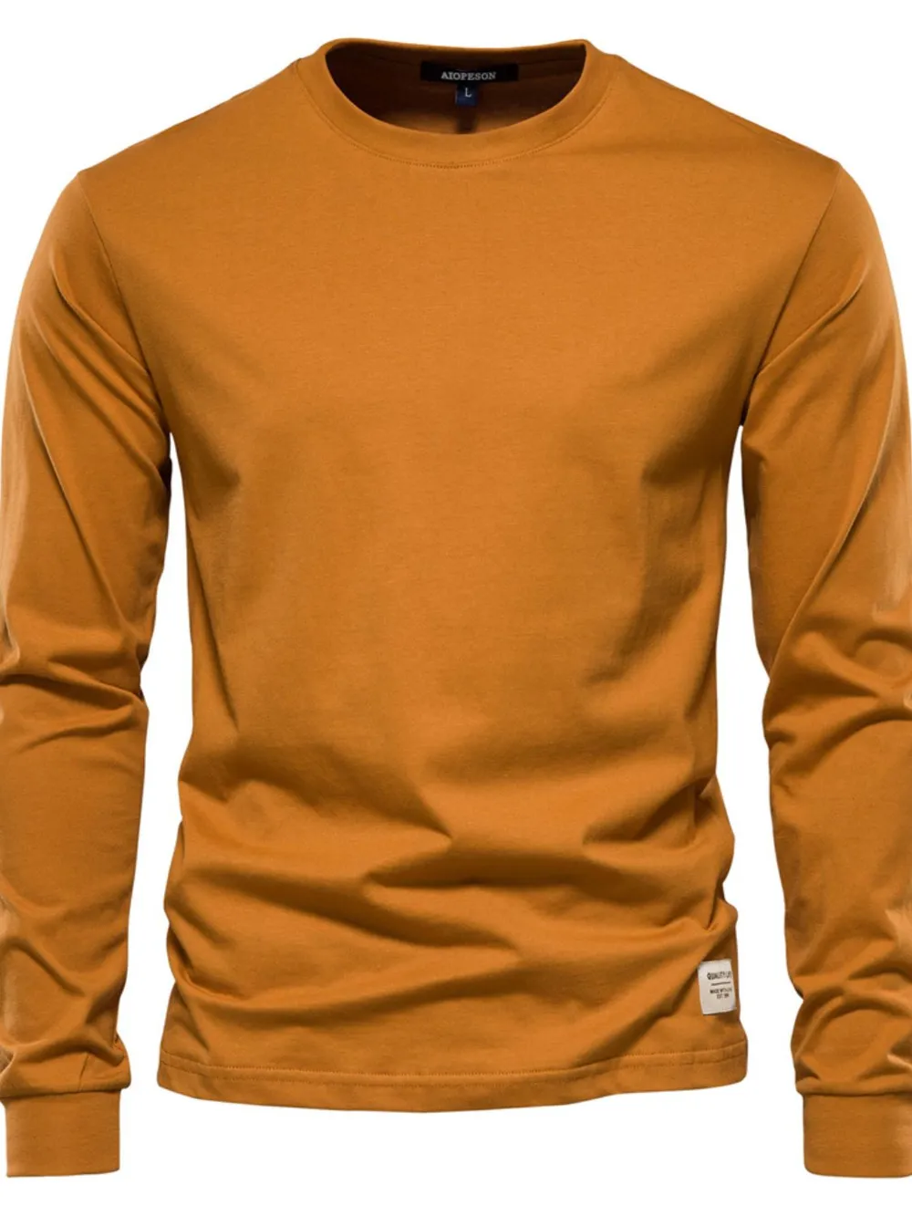 Men's Full Size Round Neck Long Sleeve T-Shirt Plus Size, image 14