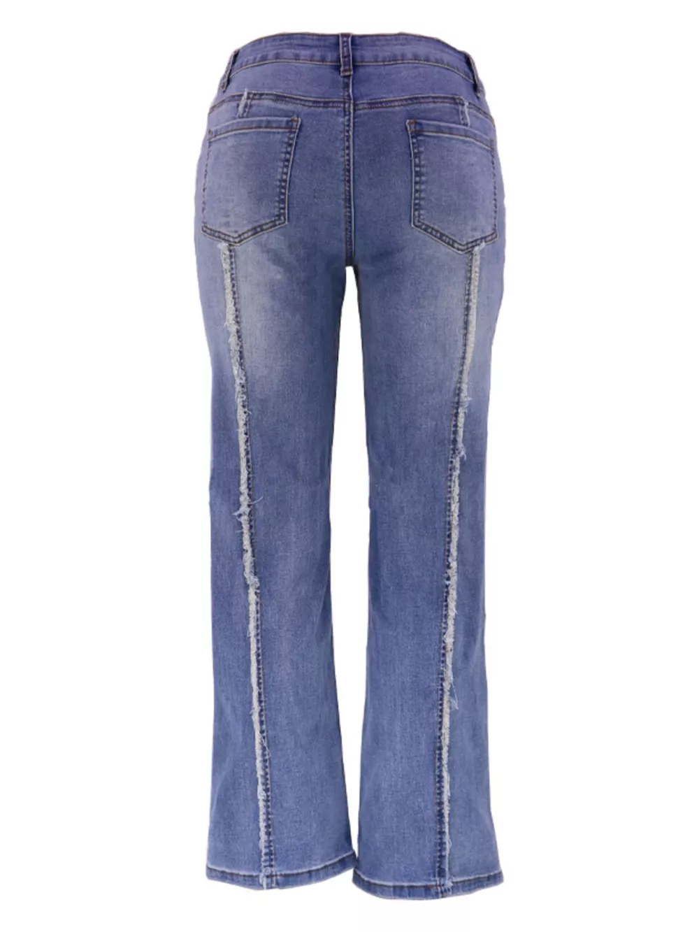 Striped Low-Rise Flare Jeans, image 9
