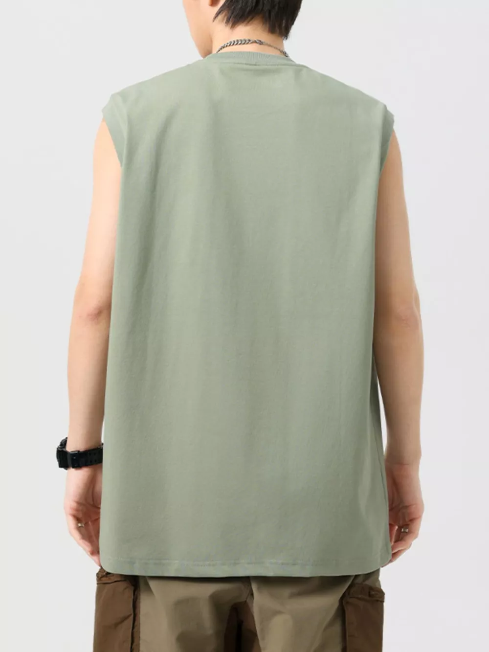 Men's Plus Size Round Neck Tank, image 6