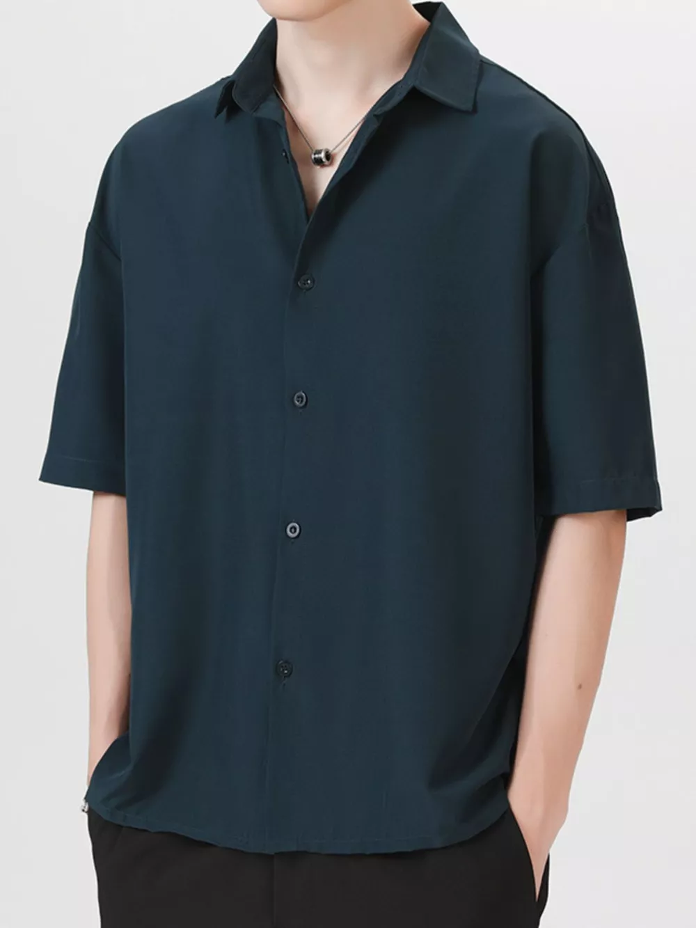 Men's Full Size Casual Short Sleeve Button-Down Shirt Plus Size, image 6