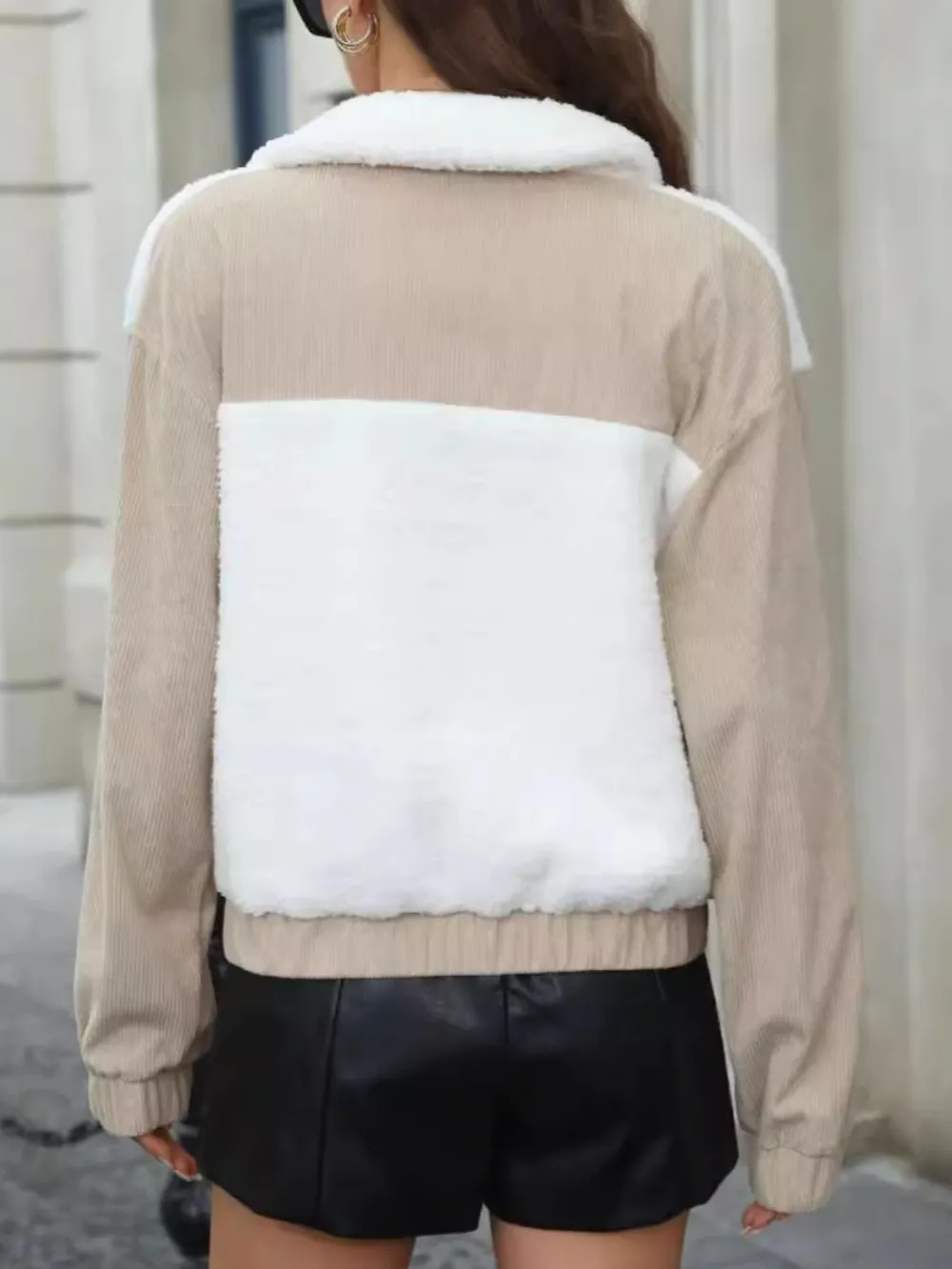Contrast Zip Up Long Sleeve Jacket, image 2
