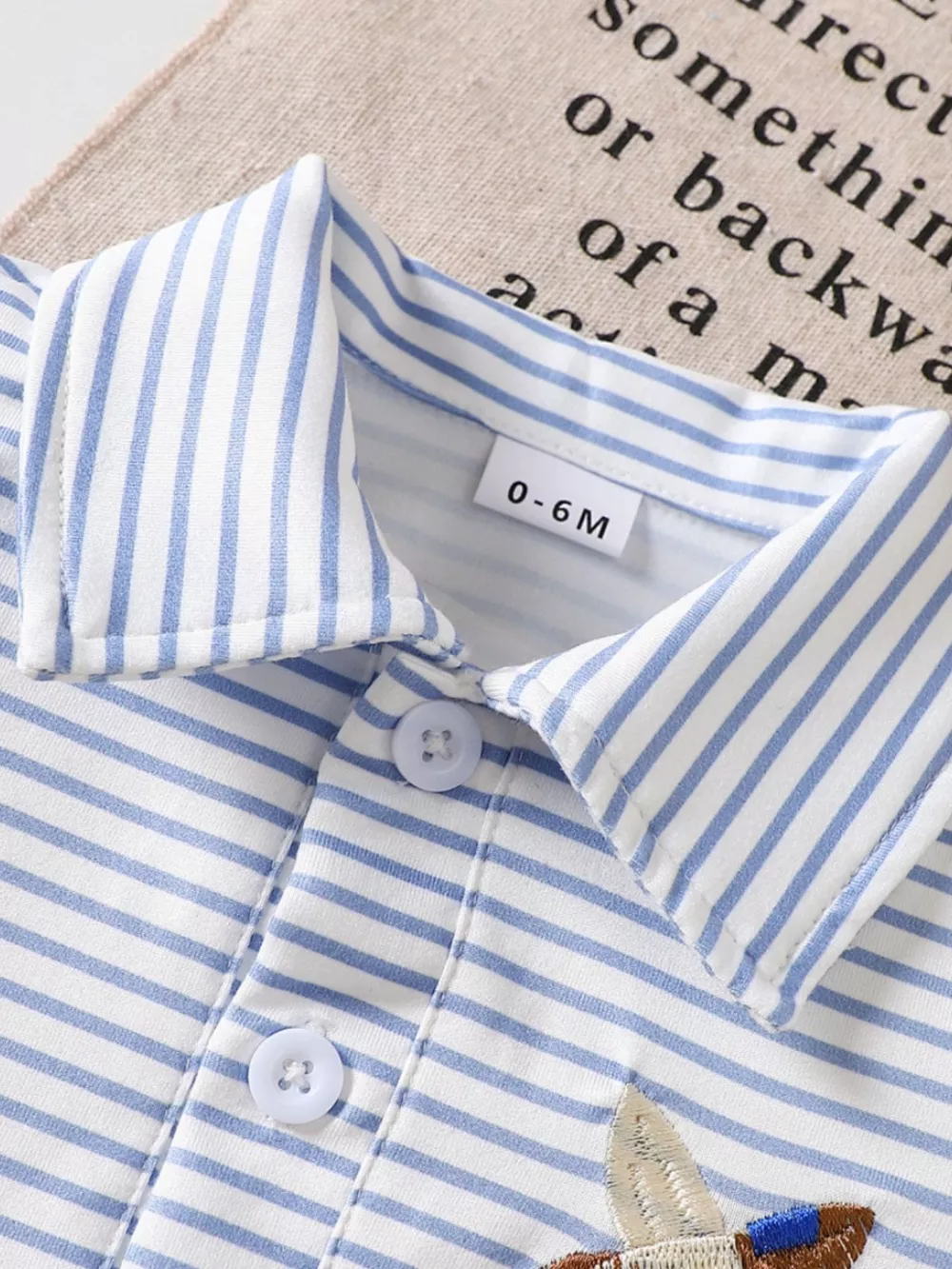 Children's Striped Embroidered Duck Polo, image 14