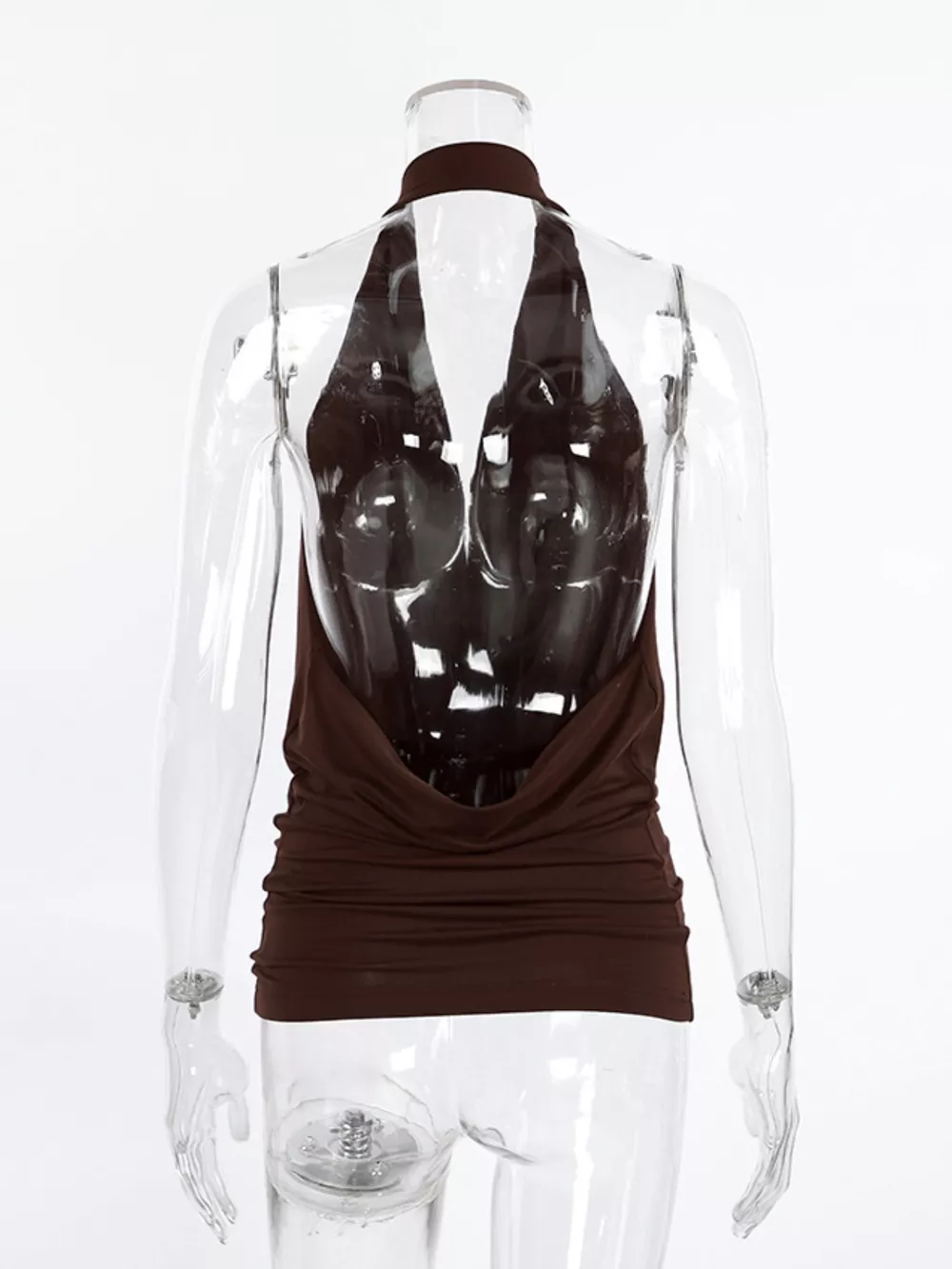 Backless Halter Cowl Neck Cami, image 9