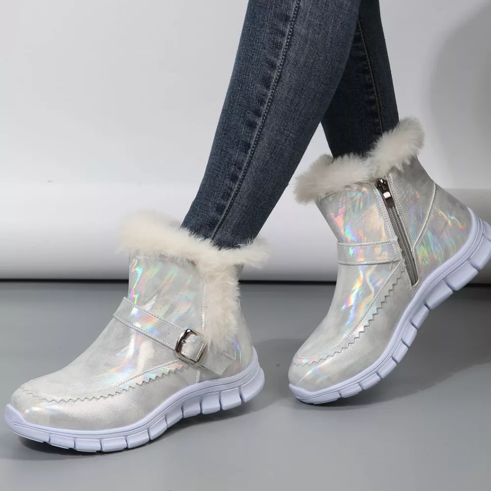 Faux Fur Lined Winter Ankle Boots, image 11