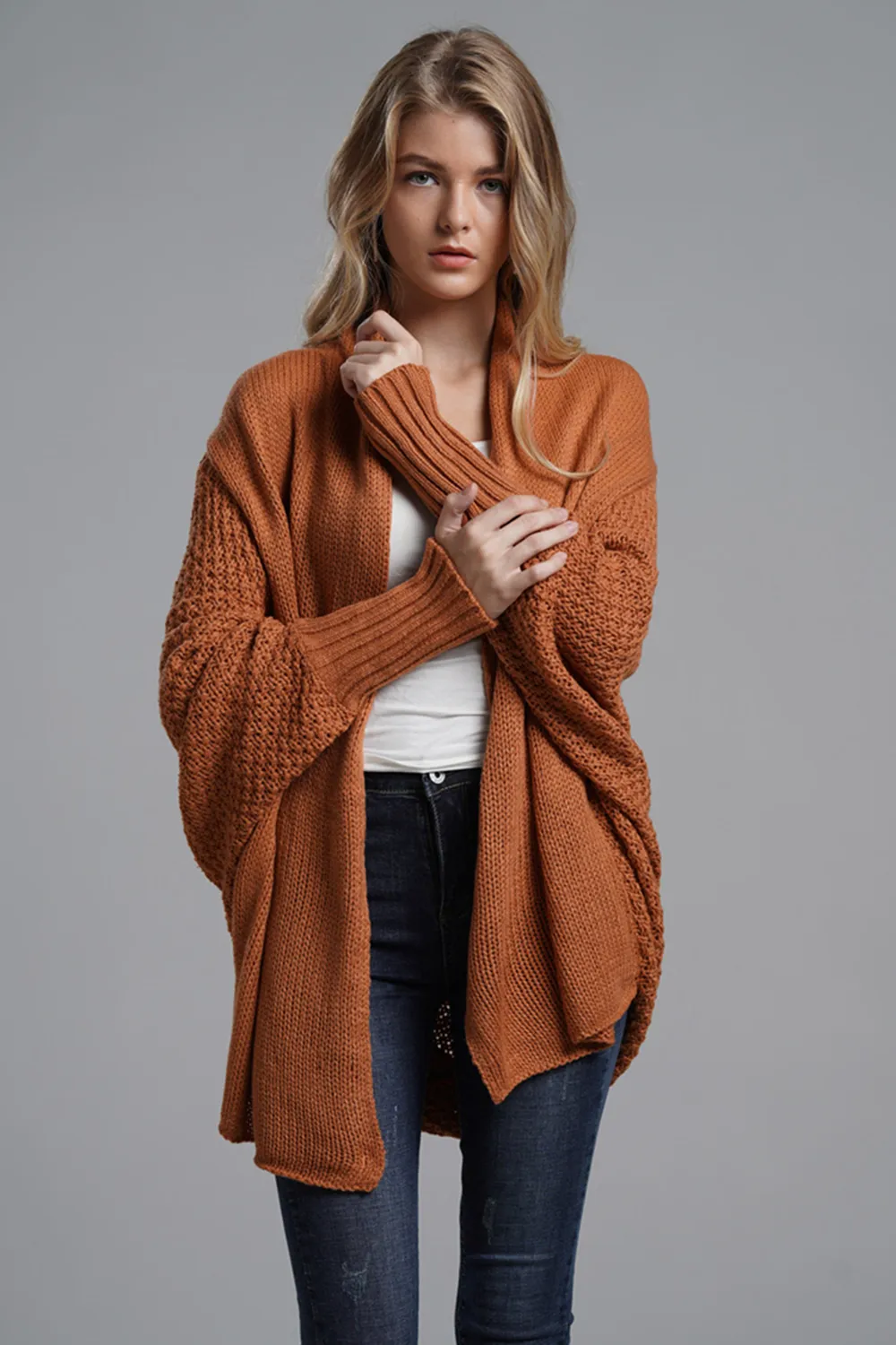Open Front Batwing Sleeve Cardigan, image 20