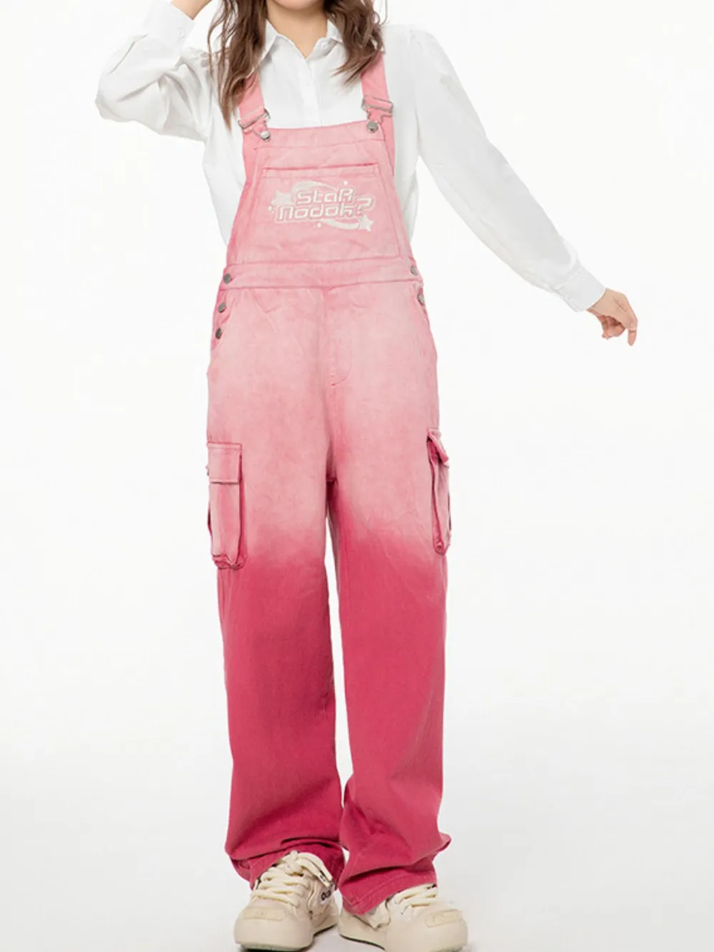 Gradient Wide Leg Overalls, image 10
