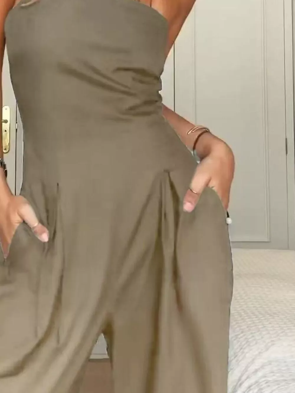 Strapless Wide Leg Jumpsuit, image 4