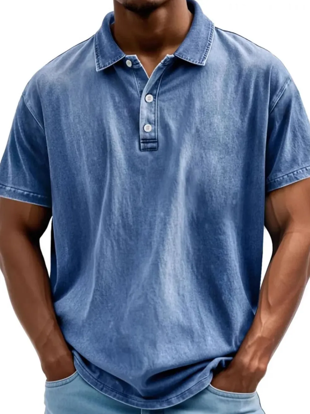 Men's Full Size Collared Neck Short Sleeve Polo Plus Size, image 4