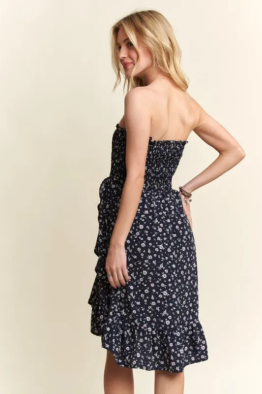 Smocked Floral Tube Dress with Pockets, image 7