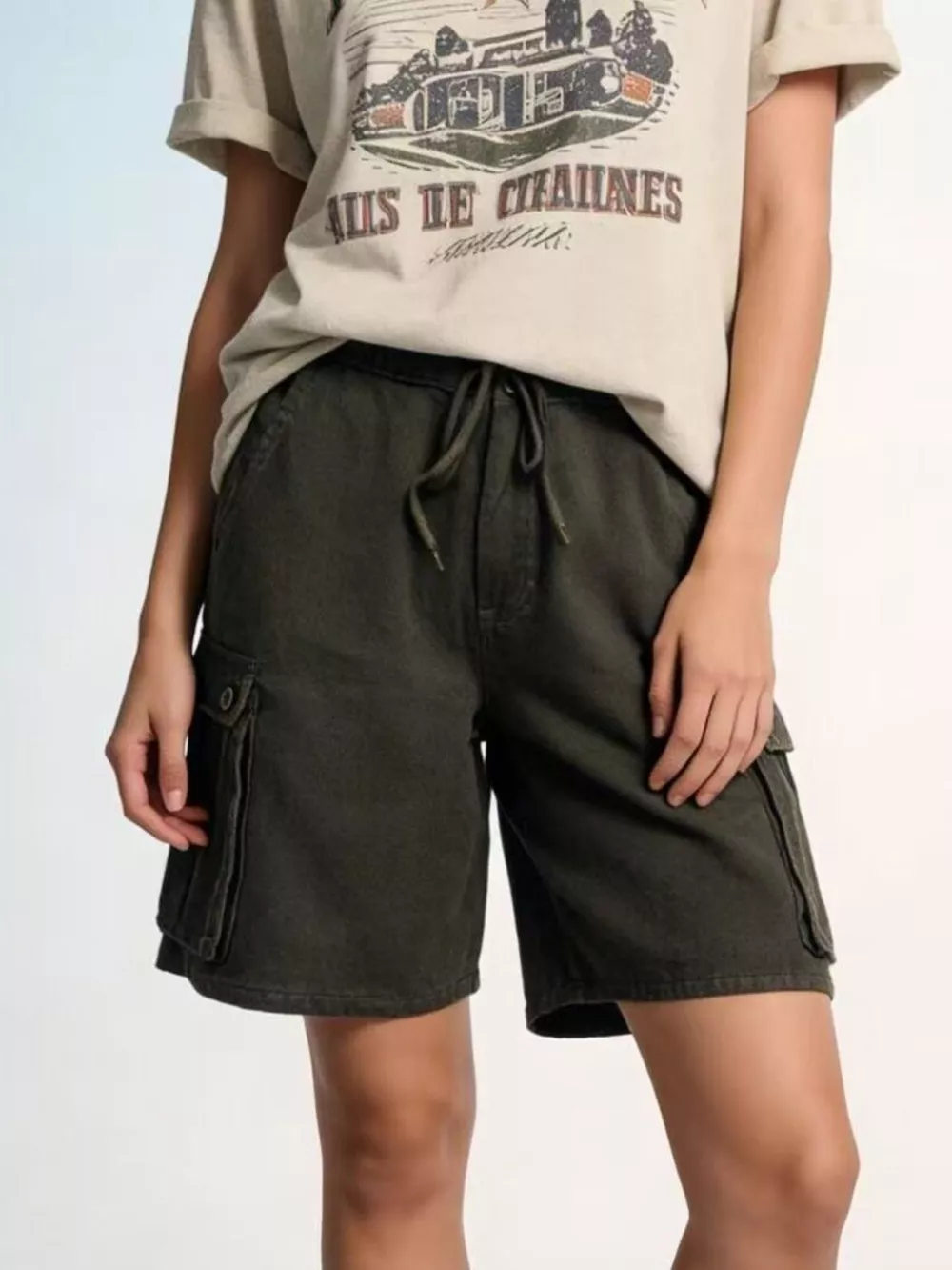 Cargo Shorts with Drawstring, image 5