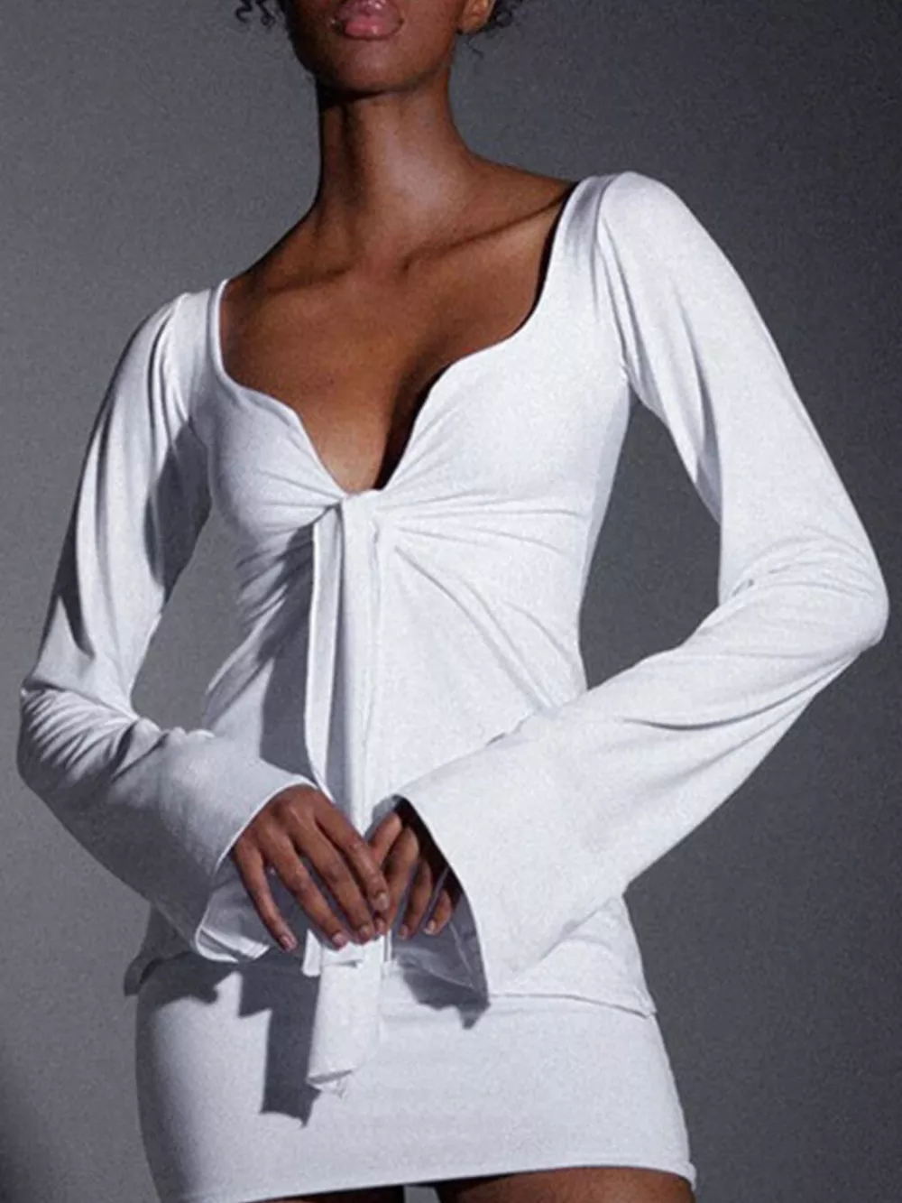 Tie-Front Long Sleeve T-Shirt, image 22