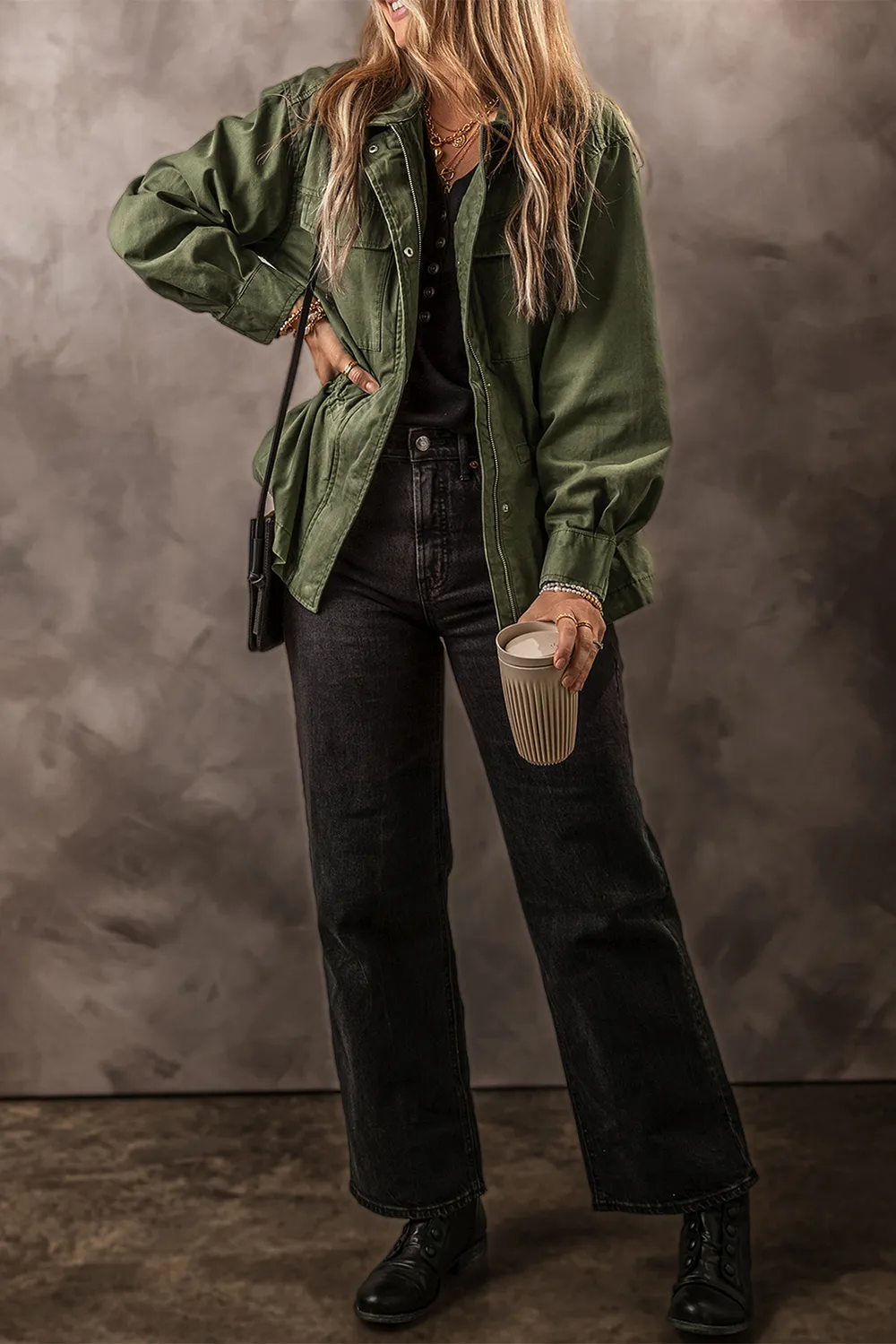 Zip Up Long Sleeve Jacket, image 4