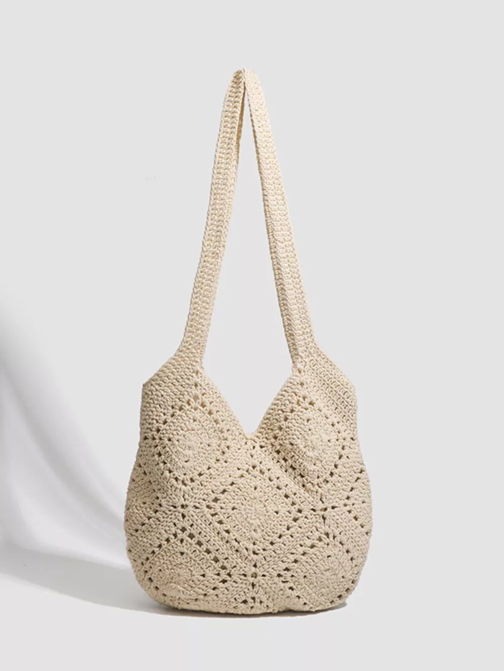Crochet Knit Shoulder Bag, image 3