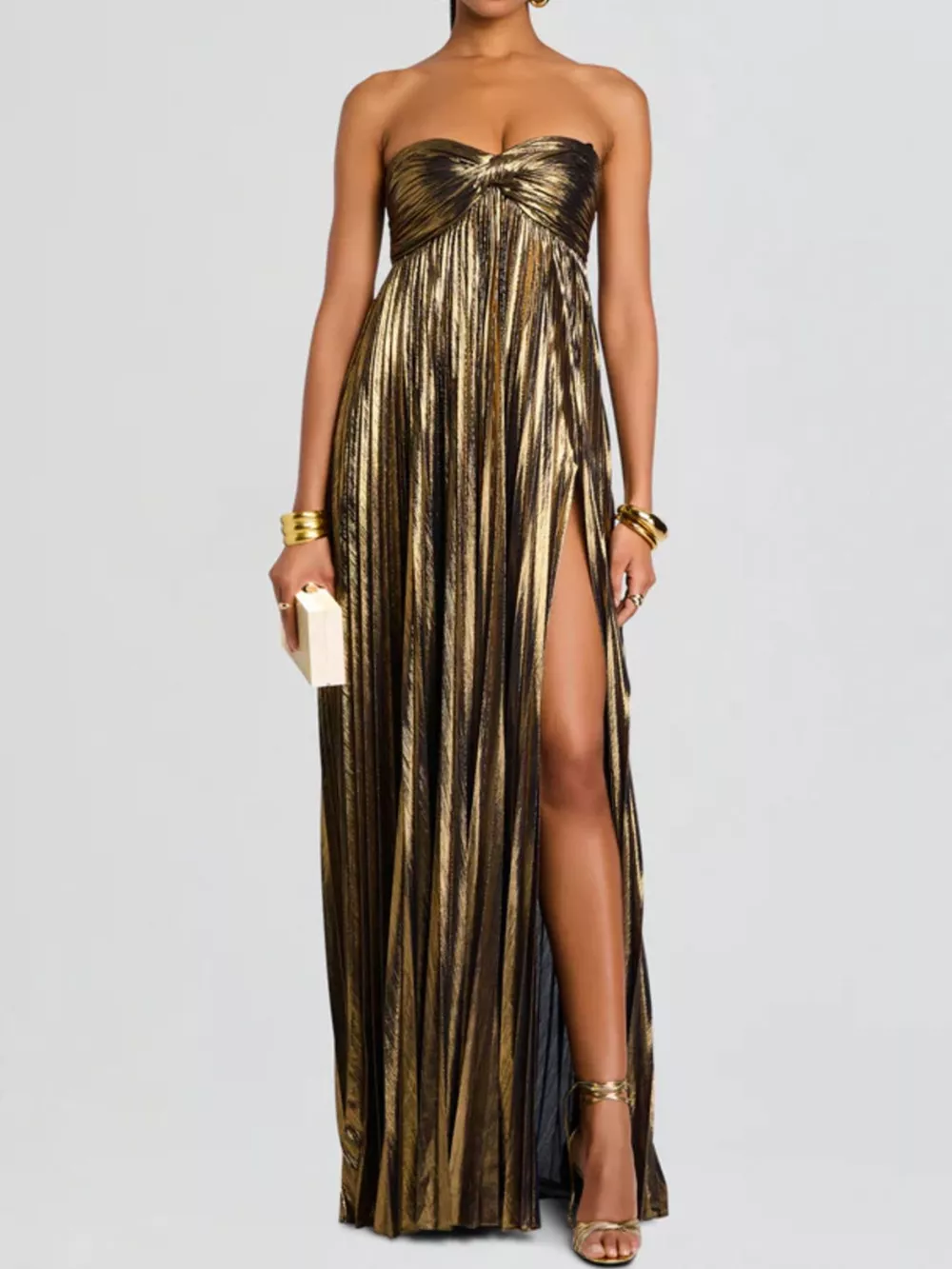 Split Sweetheart Neck Tube Maxi Dress, image 25