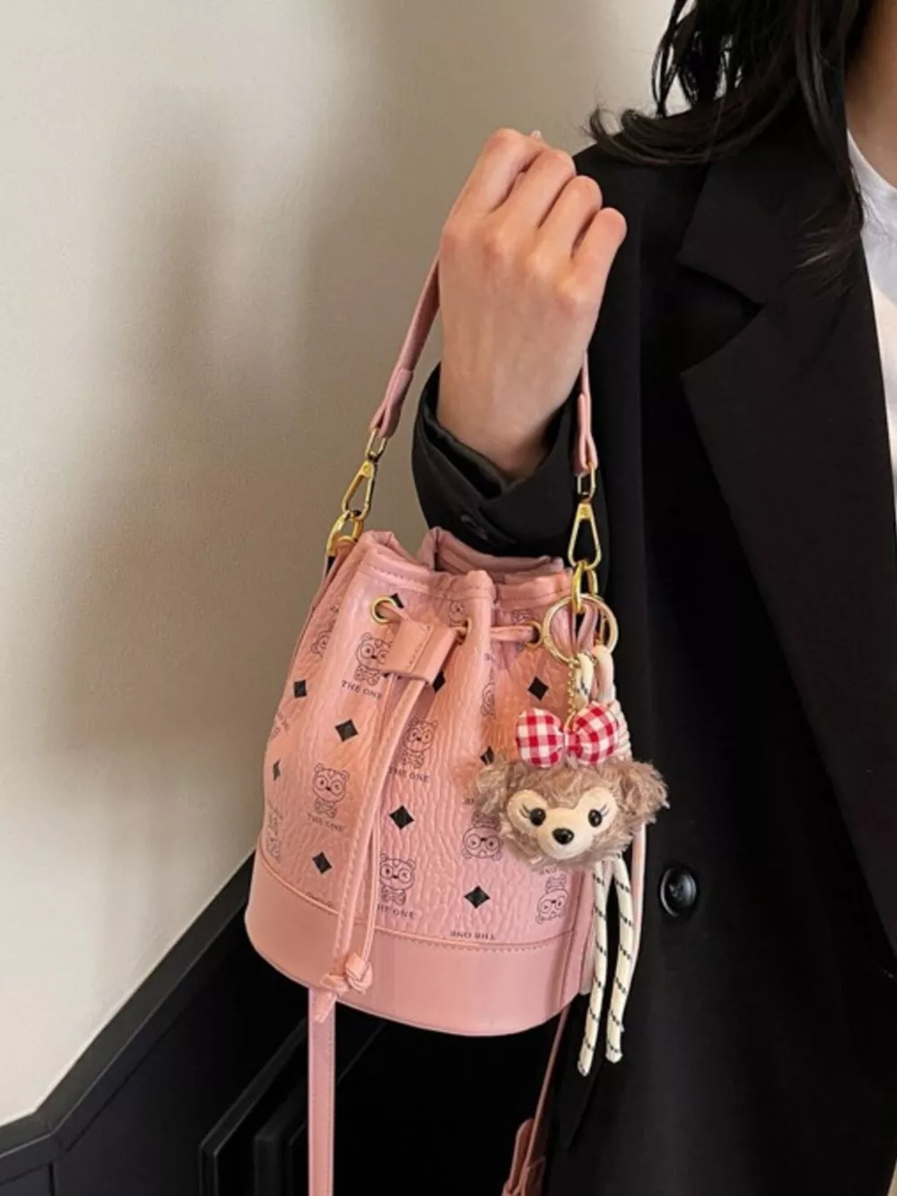 Drawstring Bucket Crossbody Bag, image 3