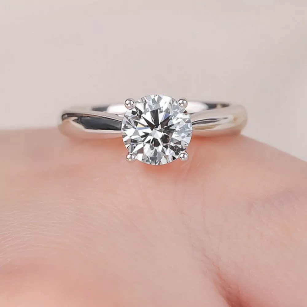 2 Carat Moissanite 925 Sterling Silver Ring, image 4