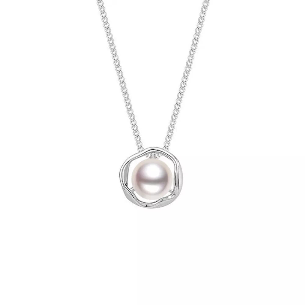 925 Sterling Silver Pearl Pendant Necklace, image 5