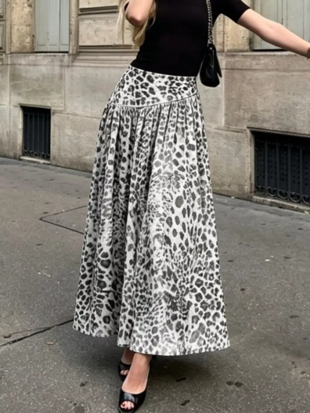 Animal Print Maxi Skirt, image 4