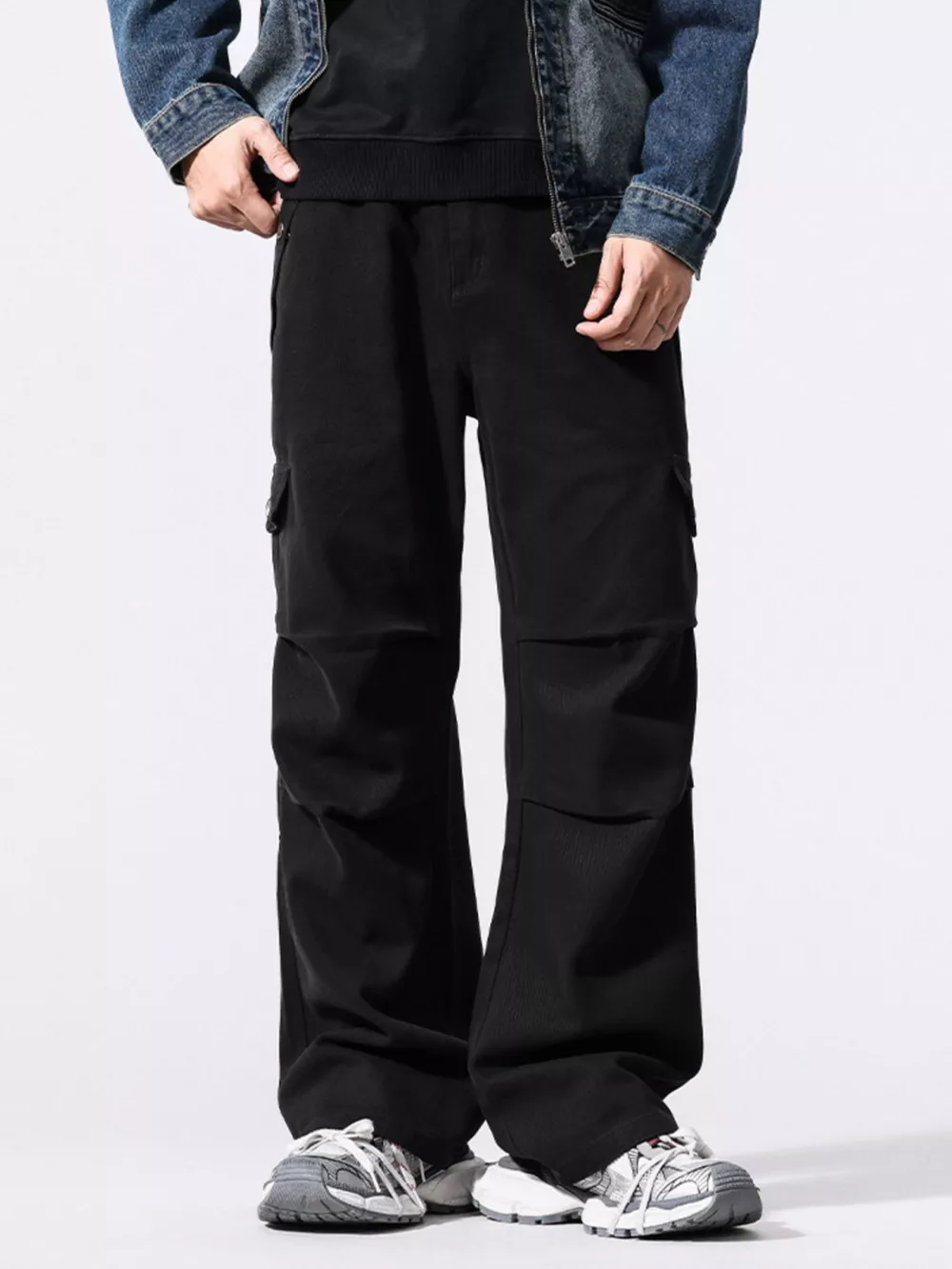 Men's Drawstring Wide Leg Pants