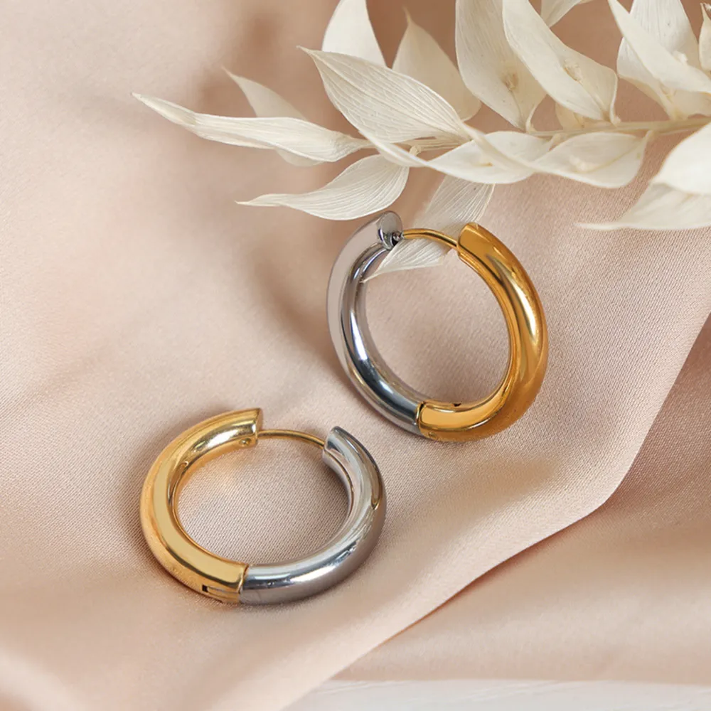 18K Gold-Plated Huggie Earrings, image 4