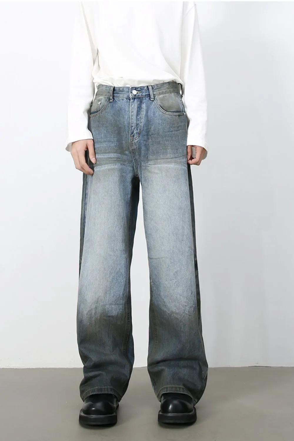 Men's Loose Jeans with Pockets, image 3