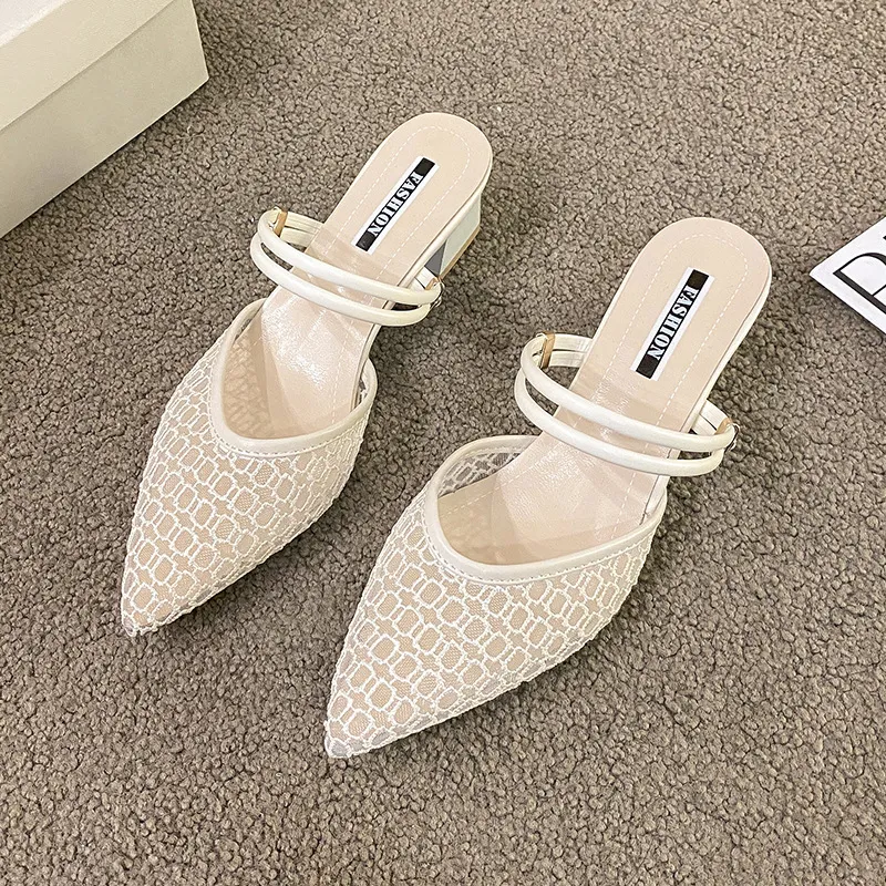 Point Toe Block Heel Sandals, image 3
