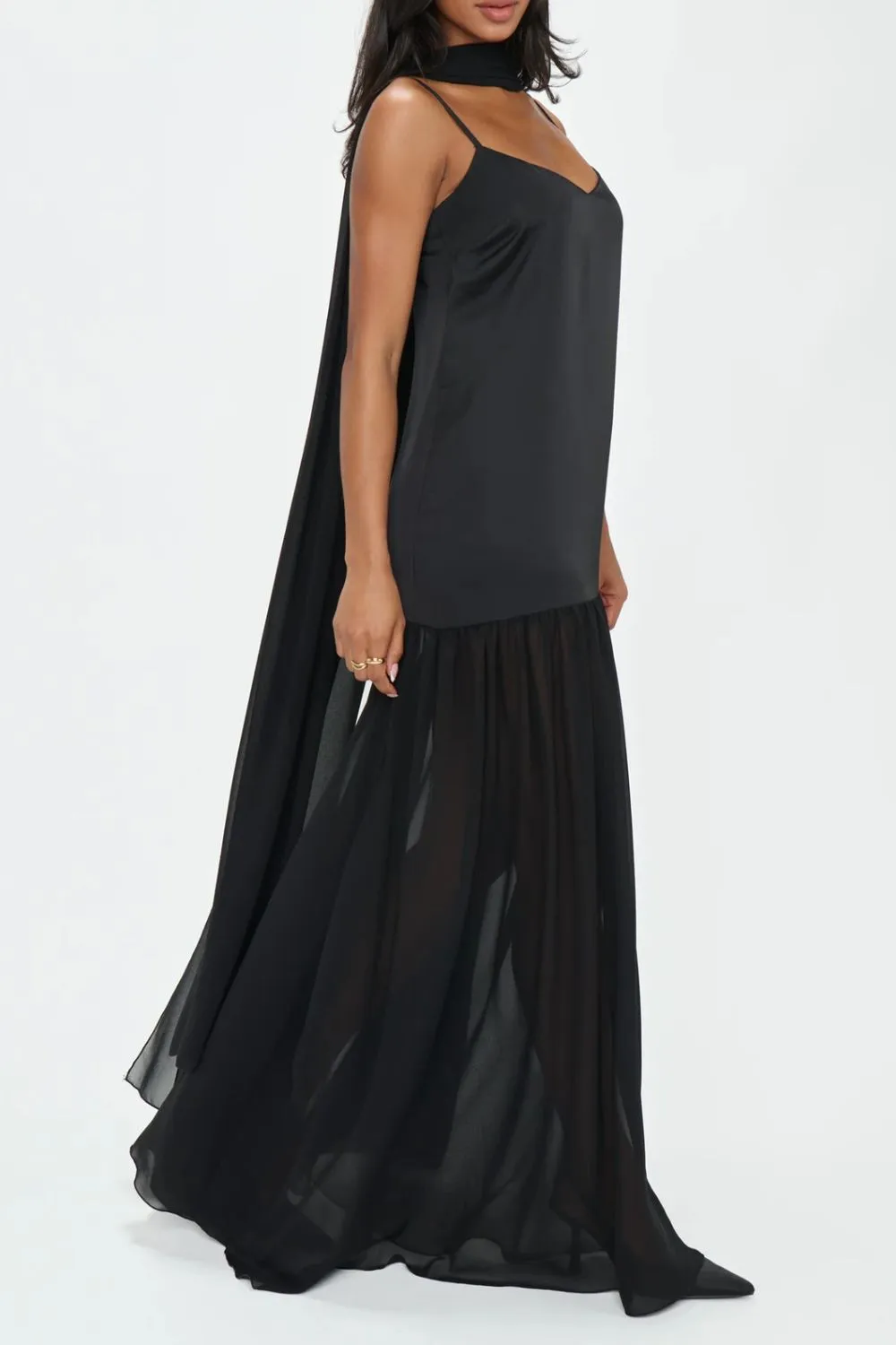 Adjustable Strap Maxi Cami Dress with Scarf, image 25