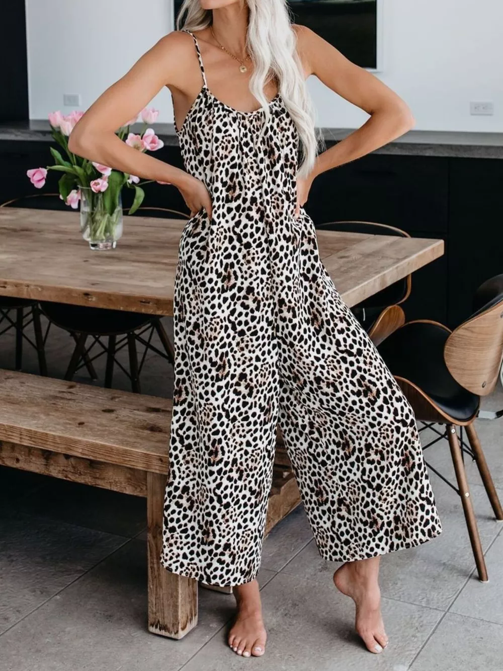 Full Size Tie-Dye Wide Leg Jumpsuit Plus Size, image 11