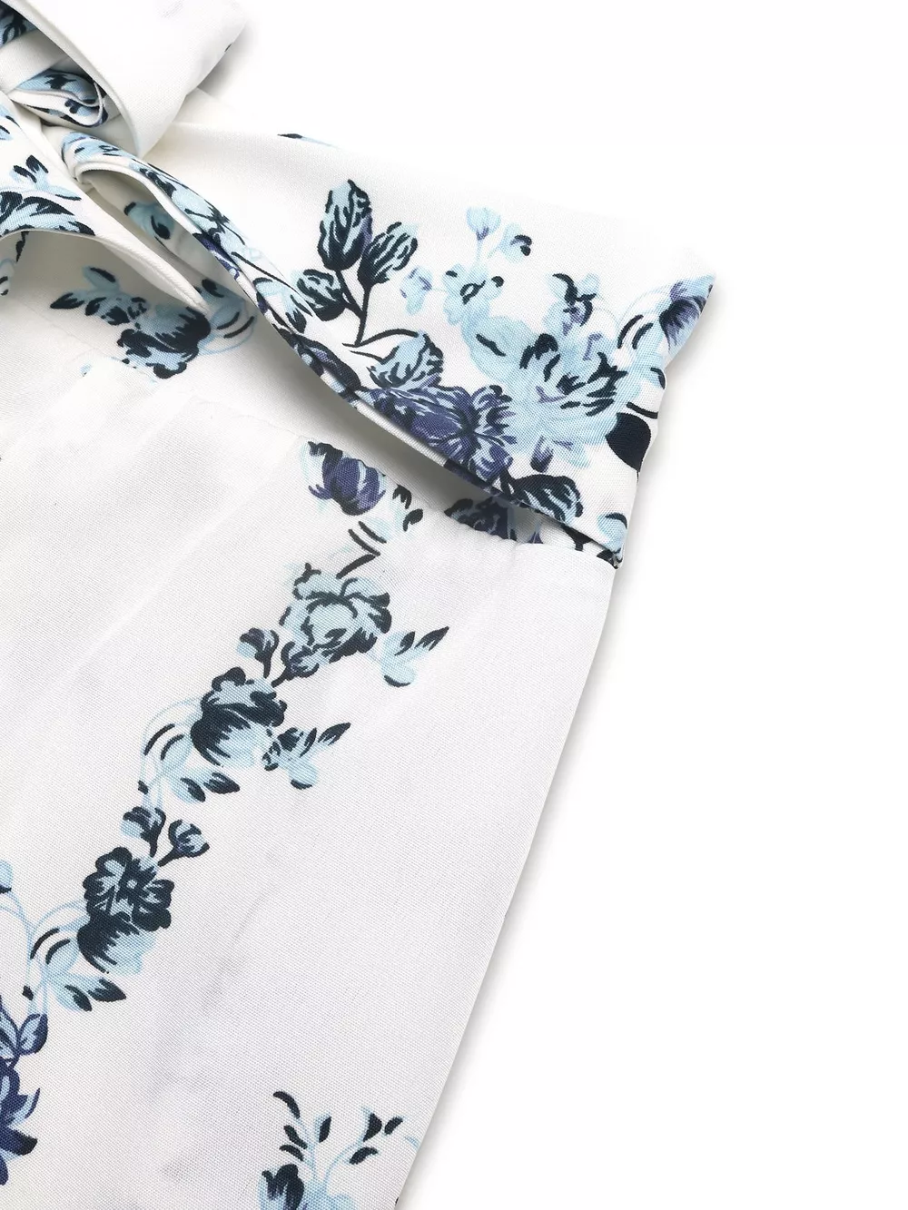 Floral Print Tie Front Wide Leg Pants, image 7