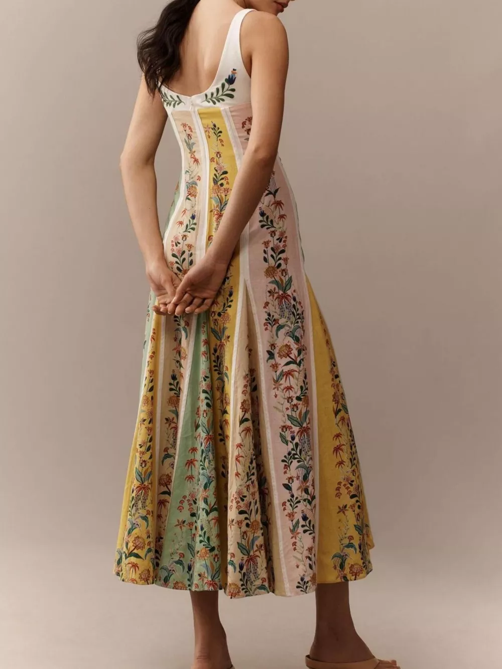 Floral Print Sweetheart Neck Maxi Dress, image 9