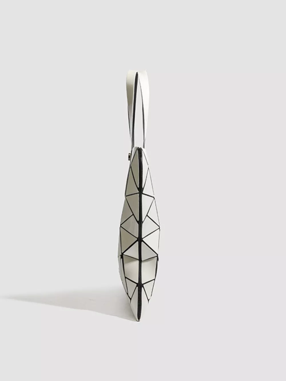Geometric Glossy Paneled Handbag, image 8