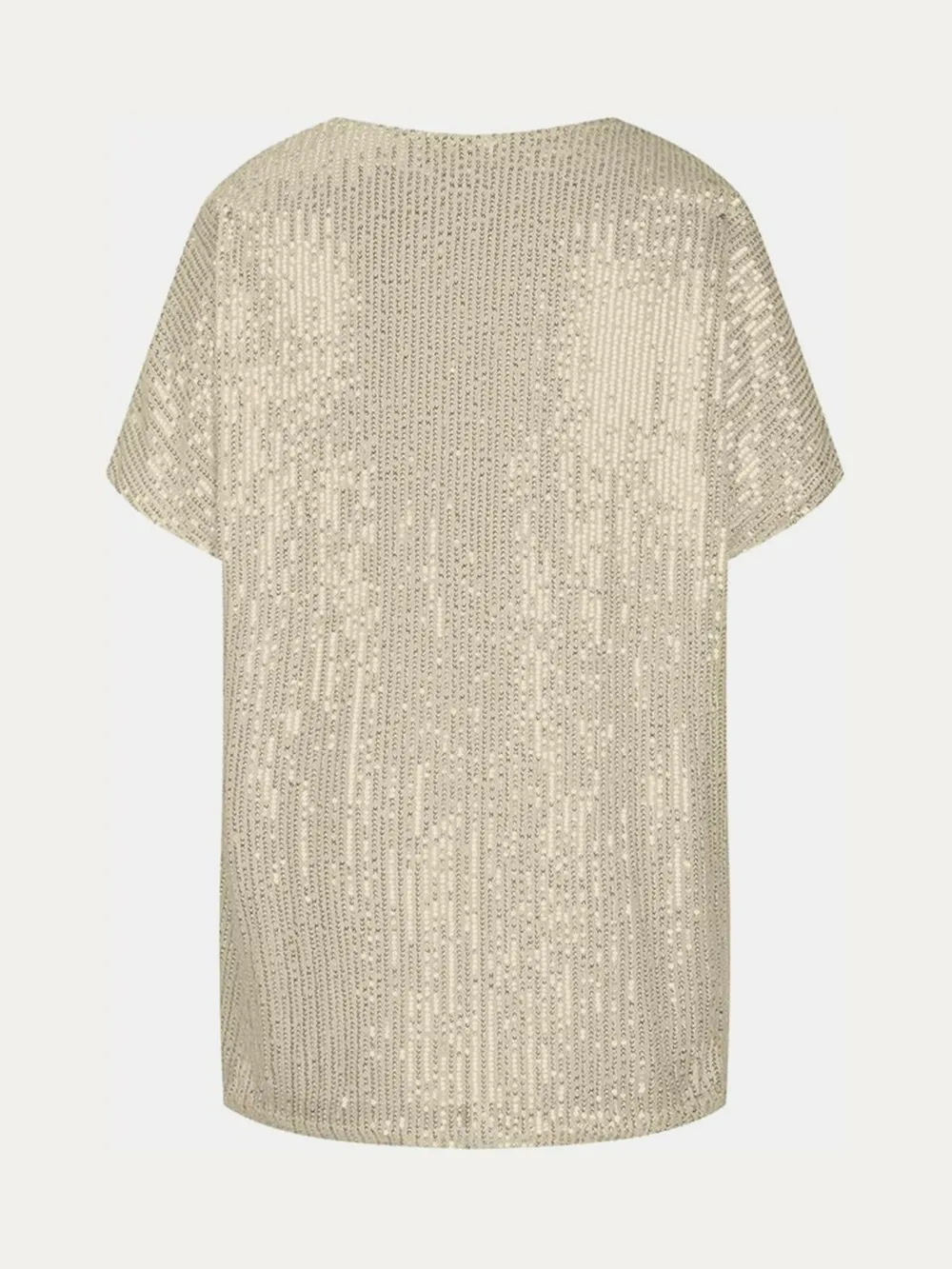 Full Size Sequin V-Neck Short Sleeve Top, image 27