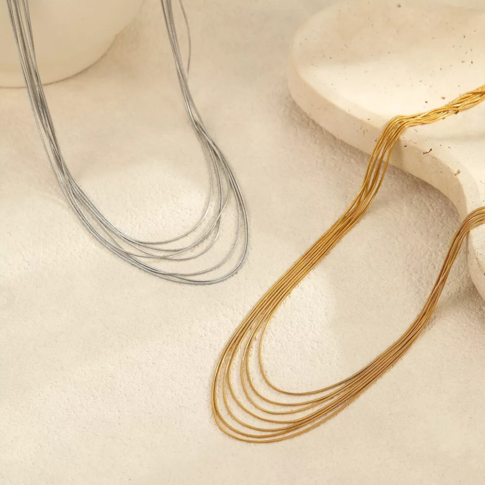 Stainless Steel Multi-Layered Necklace, image 6