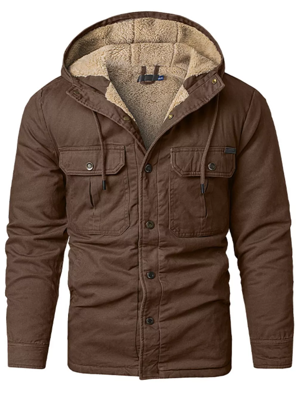 Men's Sherpa Lined Hooded Jacket, image 12