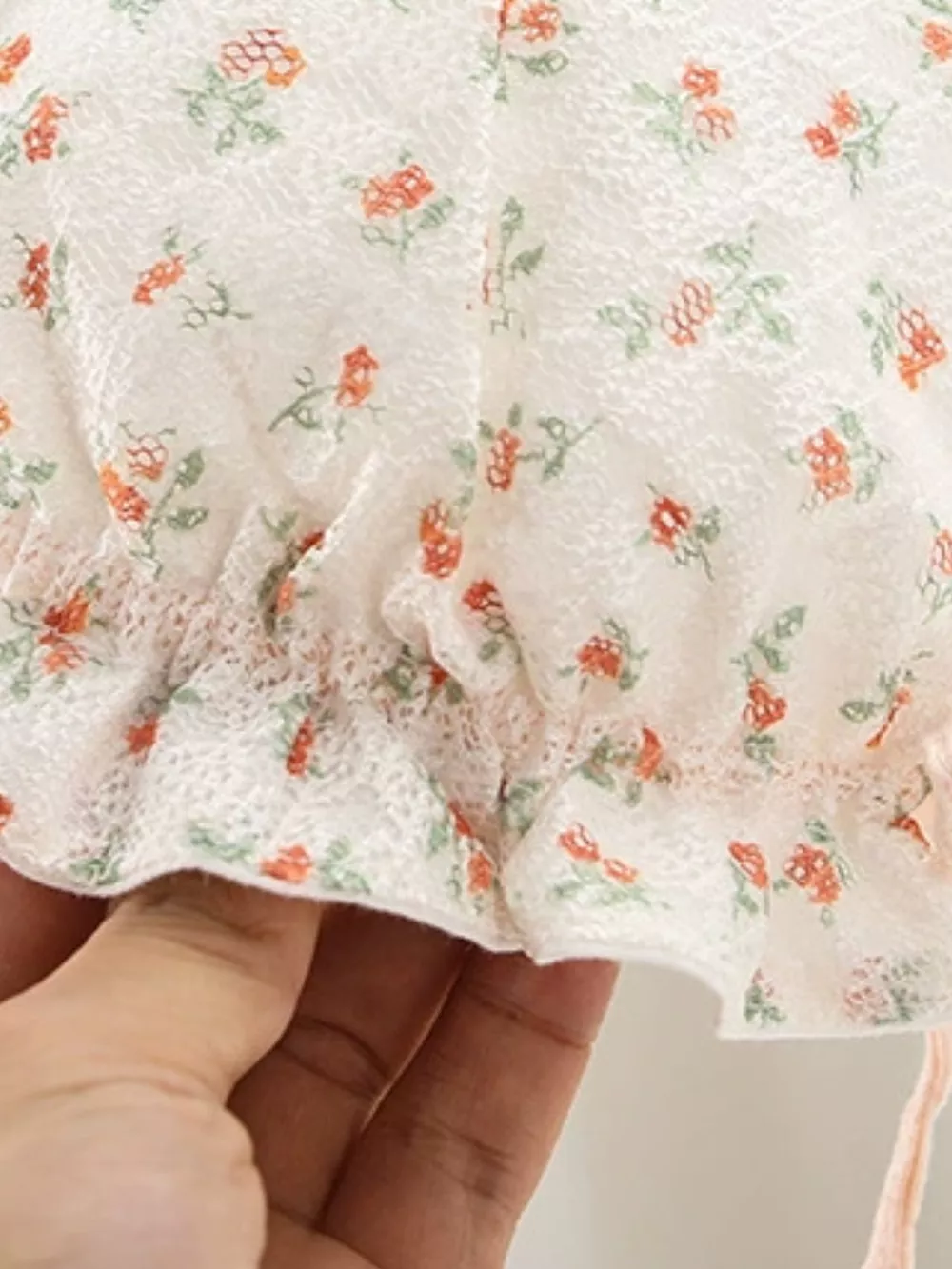 Children's Floral Print Bunny Ear Hat, image 9
